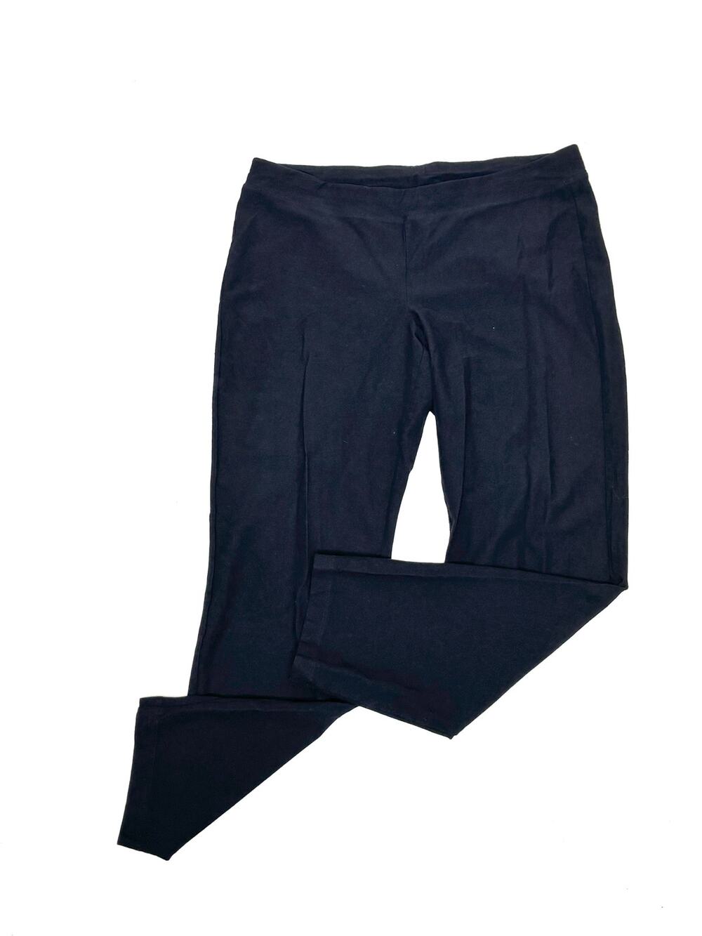 Eileen Fisher Pull on Stretch Crepe Slim Viscose Cropped Pants M